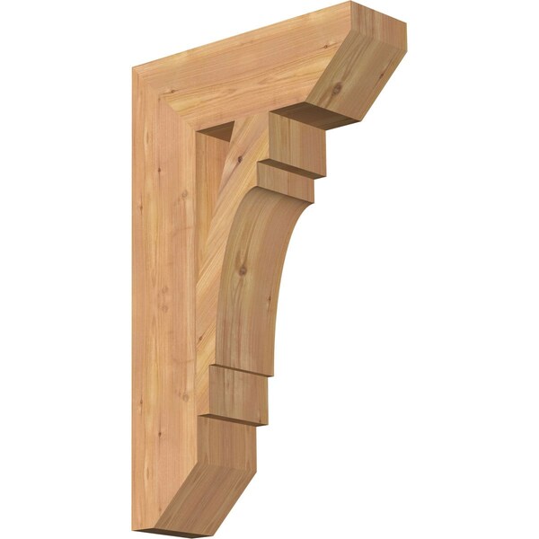 Ekena Millwork Merced Slat Smooth Bracket, Western Red Cedar, 5 1/2"W x 18"D x 30"H BKT06X18X30MRC06SWR - main